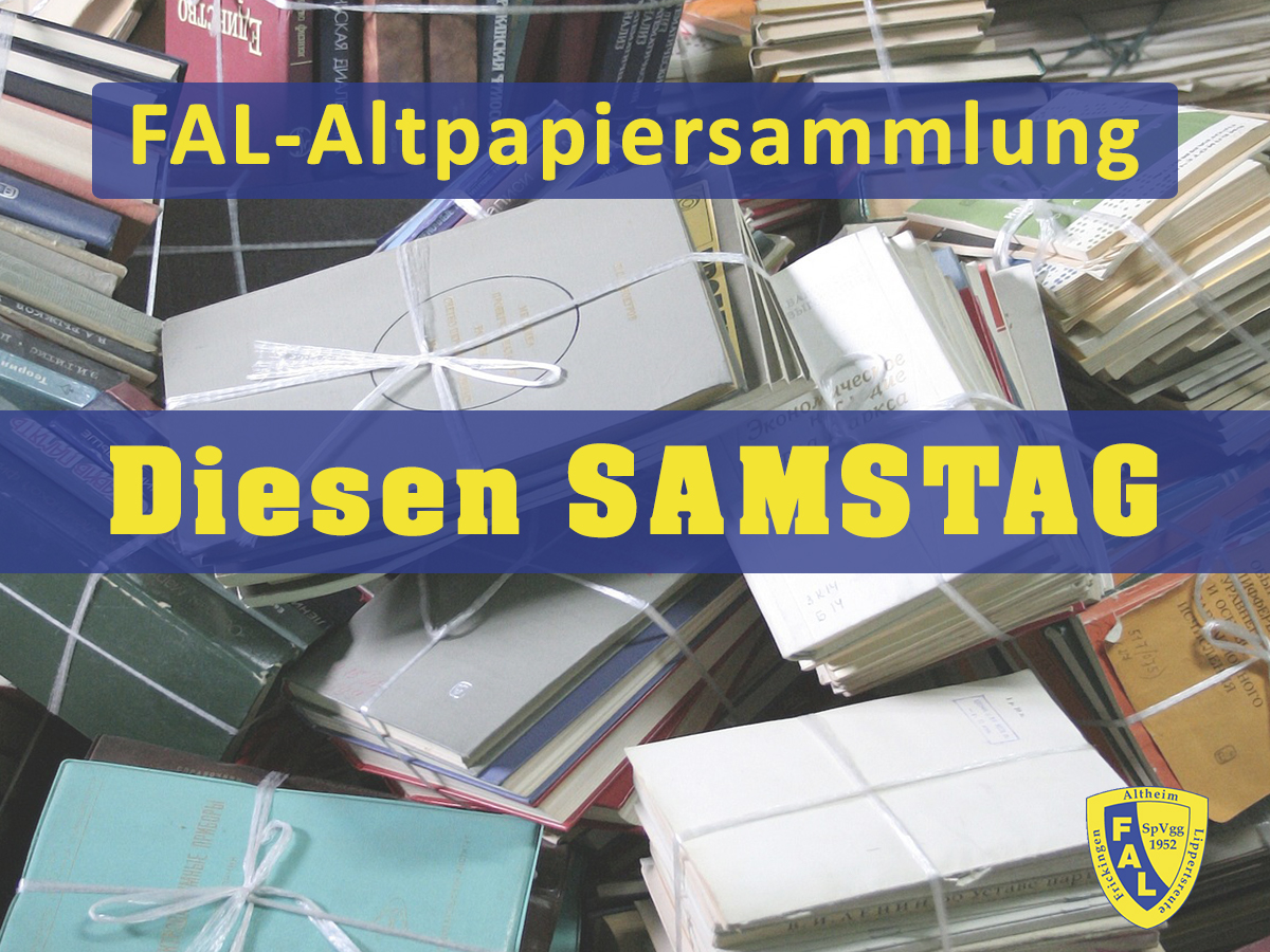 You are currently viewing Altpapiersammlung am Samstag, 25.01.2020