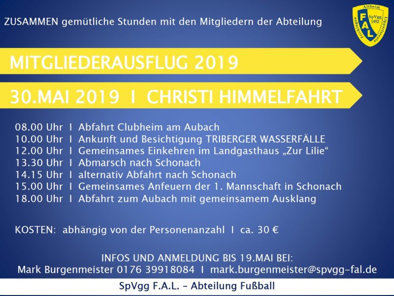 You are currently viewing Mitgliederausflug am 30. Mai 2019