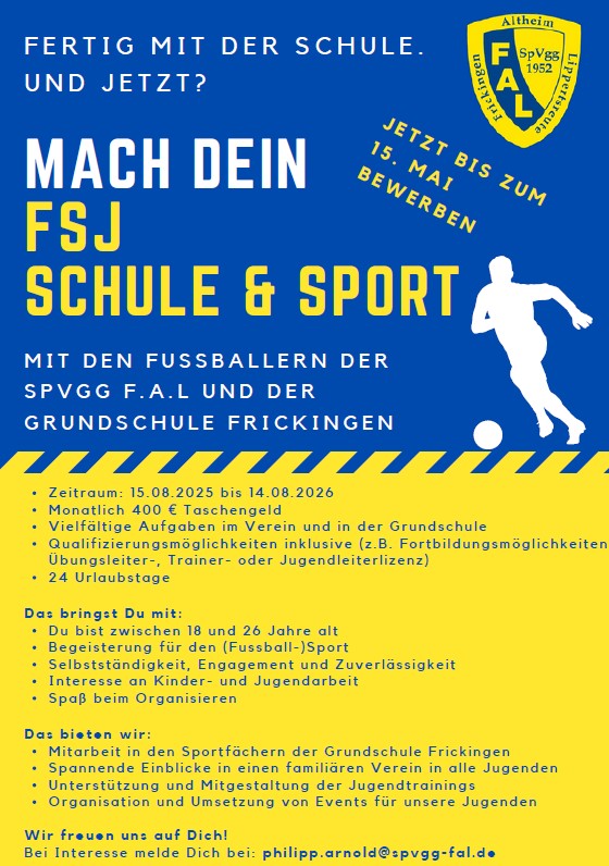 You are currently viewing FSJ bei der Spvgg F.A.L.  – Schule & Sport vereint erleben!